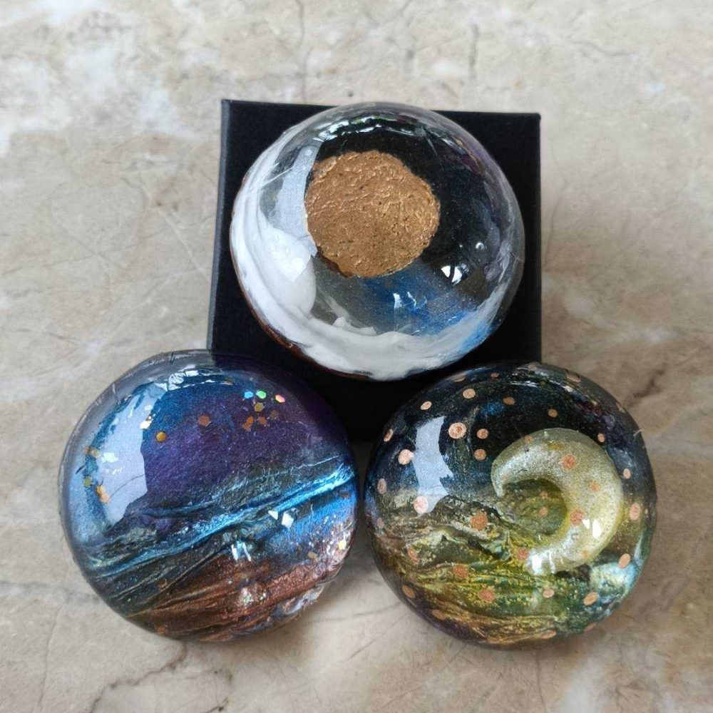 宇宙星空主題球形手工皂